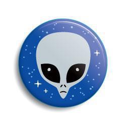 MO-Alien Head (Grey) Button
