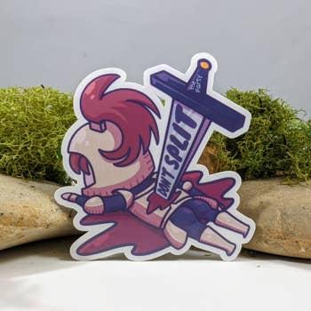 MGC-Don't Split The Party Sword Tabletop Gaming Sticker - 2.5"