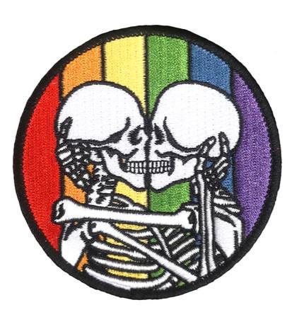 CCO-Kissing Skeletons Embroidered Patch