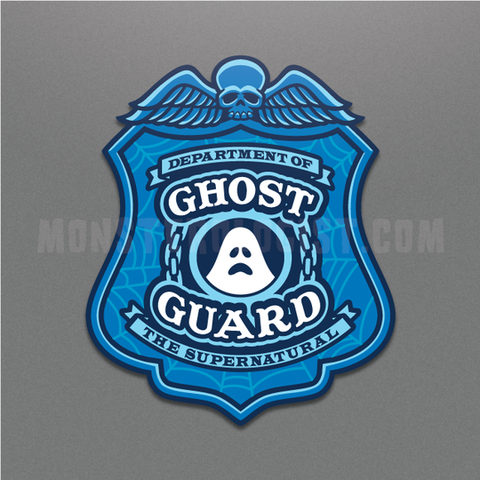 MO-Ghost Guard Police Badge Sticker