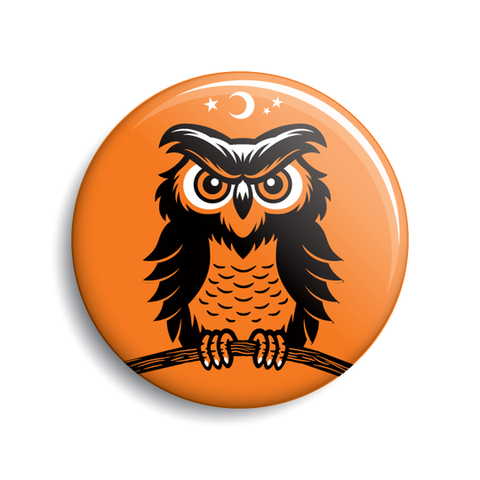 MO-Halloween Owl Button