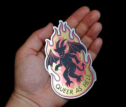 CATC-Queer As Hell - Matte Mirror Sticker