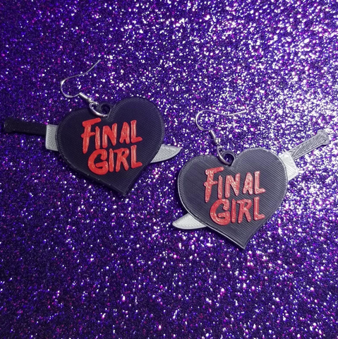 PV-Final Girl 3D Printed Earrings