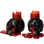 TWS-Skull Blood Candle - Bleeding Dripping Red