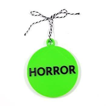 PV-Horror VHS Sticker 3D Printed Spooky Christmas Ornament