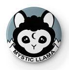 AL-Mystic Llama Pinback