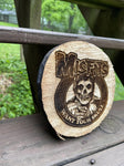 HELLL-Misfits Want Your Skull Woodcut Round Plaque